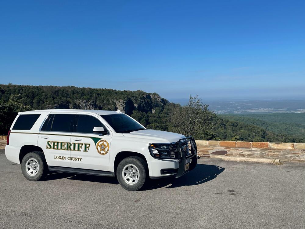 Sheriff's Office vehicle at Cameron Bluff
